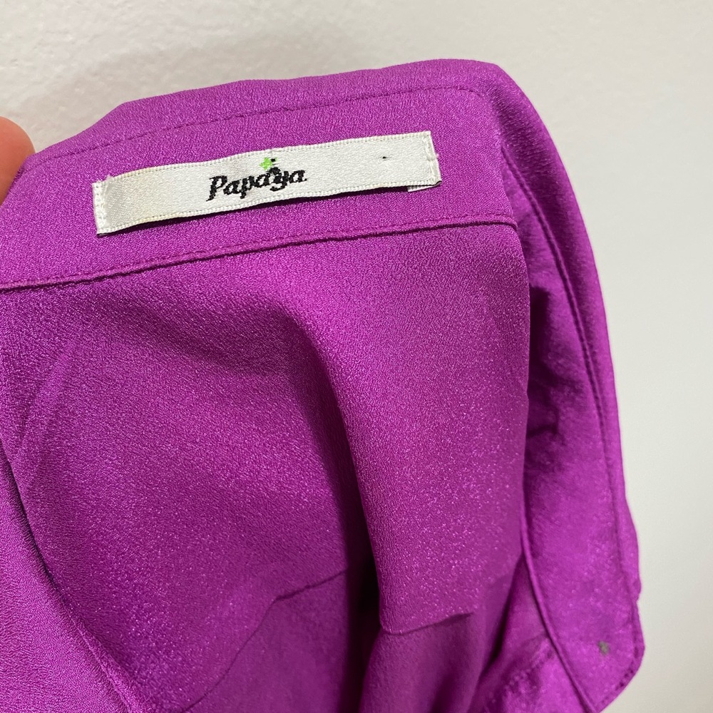 Purple sleeveless button down top blouse small - Picture 4 of 6